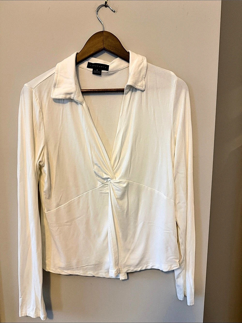 Sanctuary You're Mine Twist Top Blouse in White, Medium